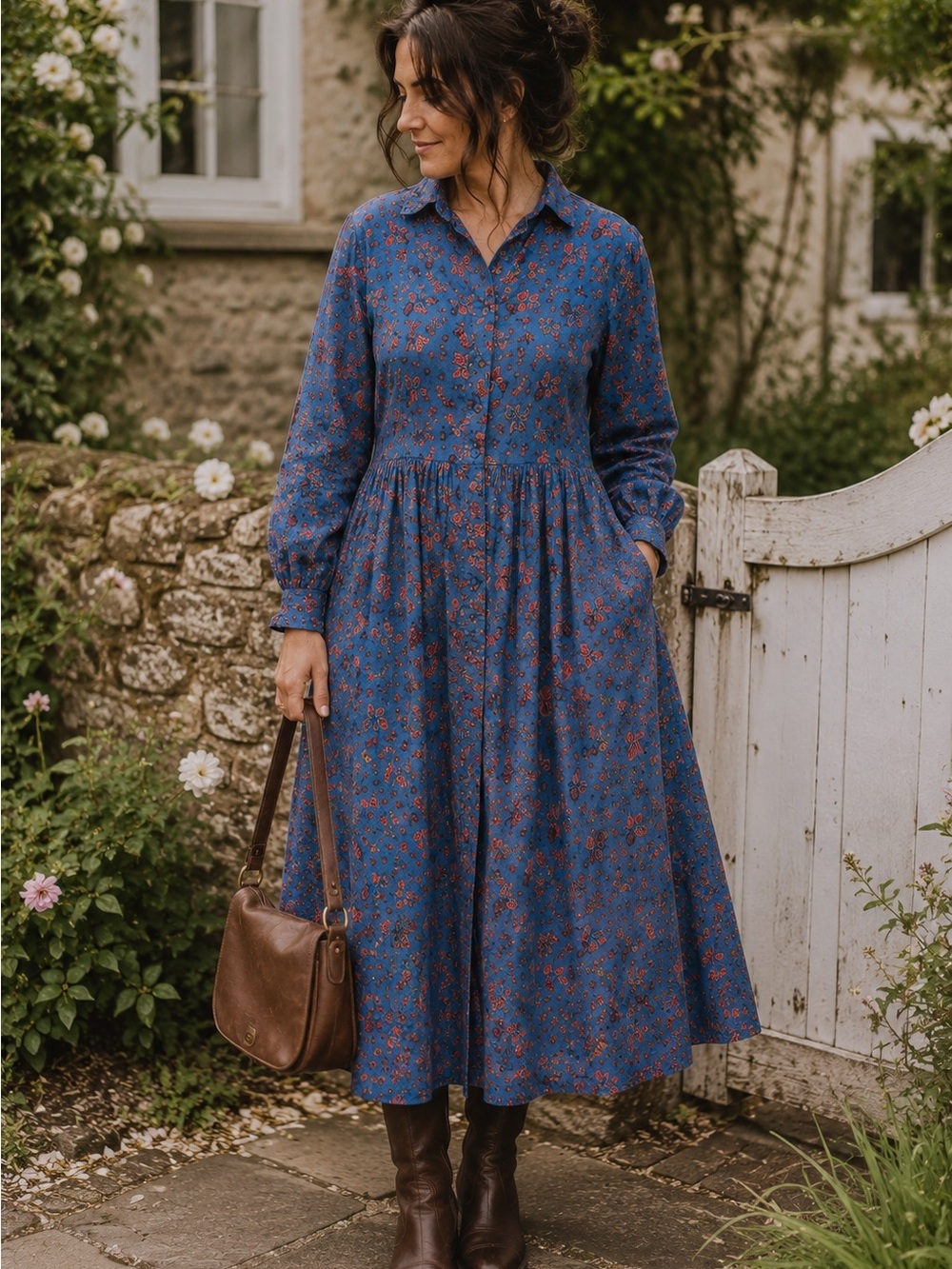 Laura Ashley Dress Vintage Size 10 Prairie Cottagecore Romantic English Country